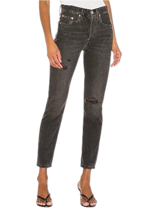 Levi's Denim - Levi’s 501 Skinny Jeans in Black Stick Womens Size 27